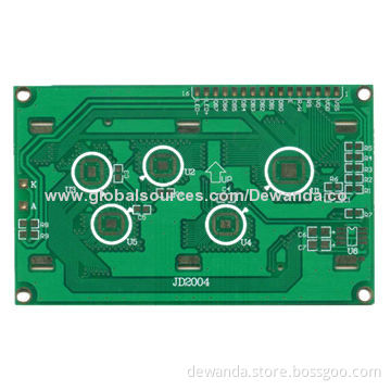 Double-sided PCB with Green Solder Mask, Lead-free HASL